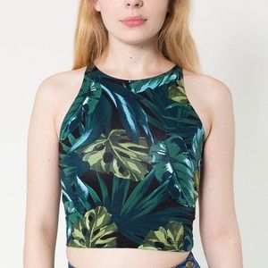 American Apparel jungle print crop tank top